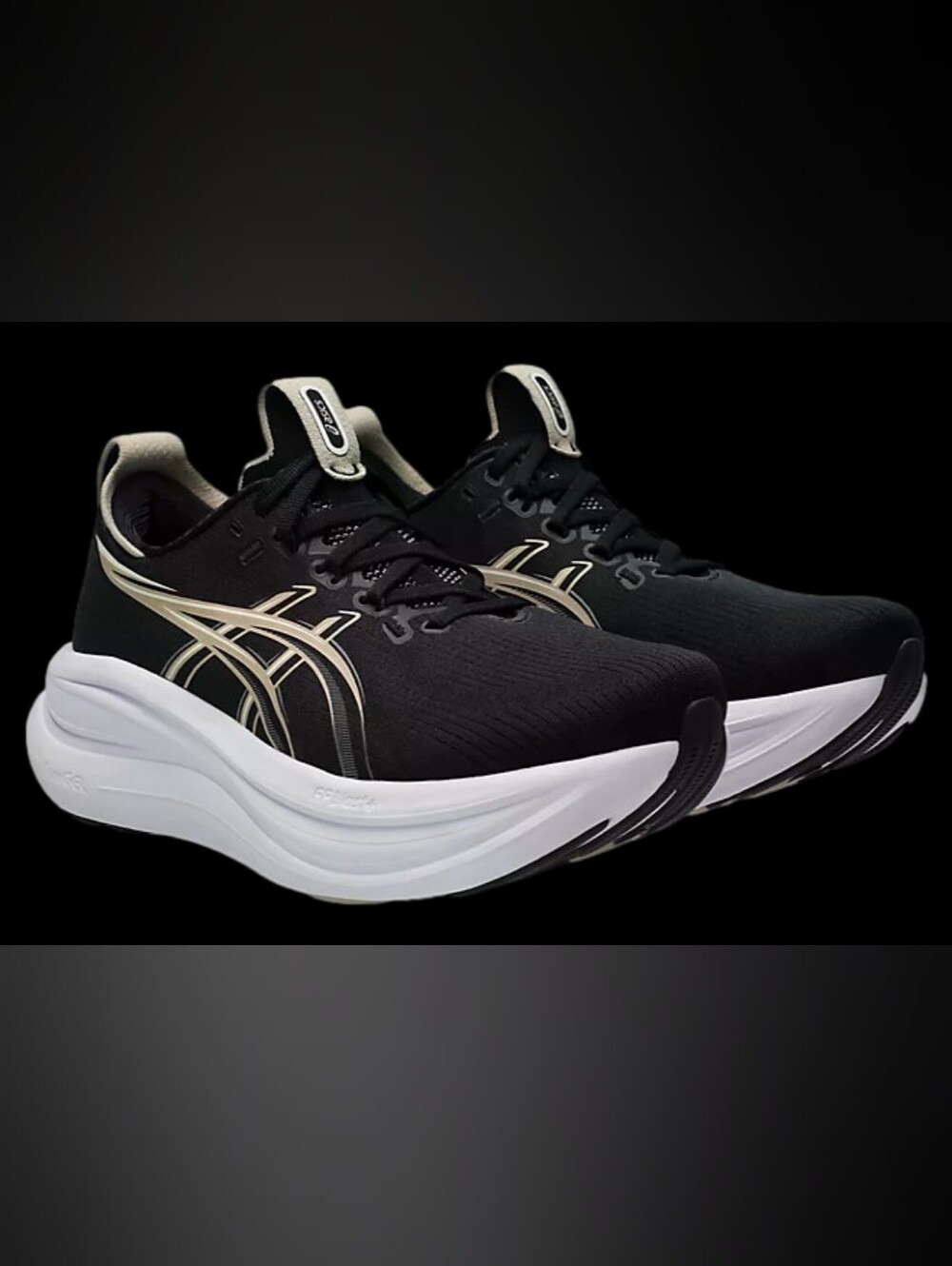 ASICS GEL-NIMBUS 28 women's running shoes in Black/Feather Grey Size 6.5 NIB - Picture 2 of 6